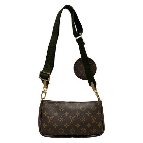 Louis Vuitton Monogram Muerte Pochette Axe Soir M44813 Khaki Leather - Picture 3 of 16